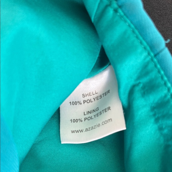 Azazie Turquoise Formal Kids Dress - Picture 3 of 4